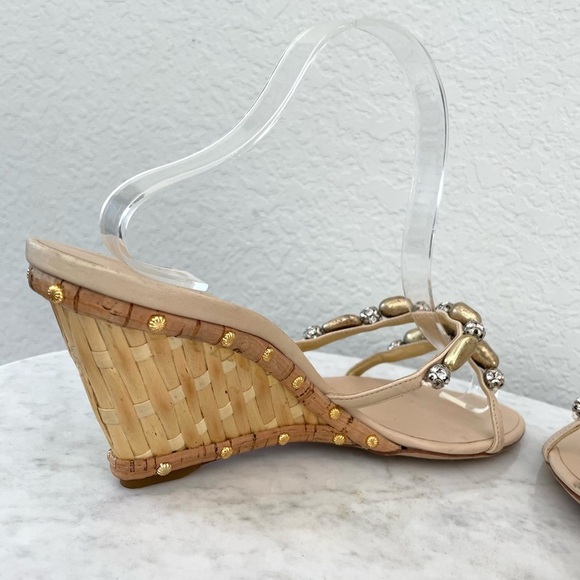 Giuseppe Zanotti Y2K Studded Wedge Sandals Size 41 - Picture 10 of 16